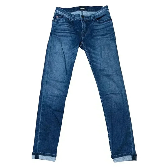 Hudson Dark Wash Cuffed Skinny Jeans 25 - Picture 2 of 9